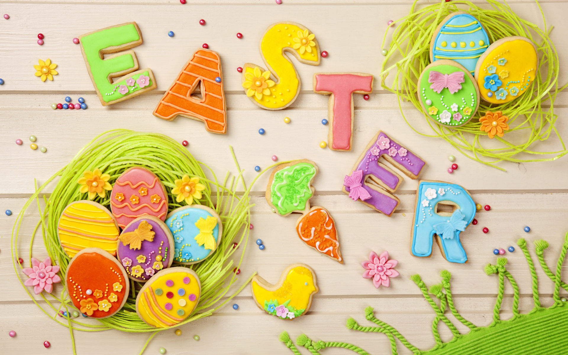 decoration, easter, sweet, cookies, letters, eggs, пасха, colorful, holiday, pastel
