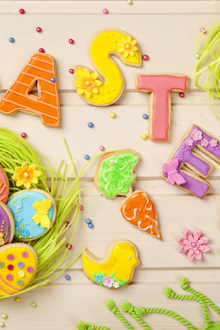 decoration, easter, sweet, cookies, letters, eggs, пасха, colorful, holiday, pastel