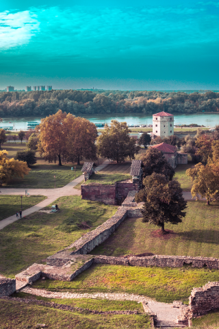 калемегдан, белград, сербия, парк, крепость, река