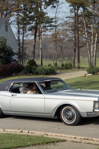 автомобиль, lincoln, model, continental, mark3, classic, retro, luxury, 1968, car, sun, sky, summer, see, indusrial, blue, wide
