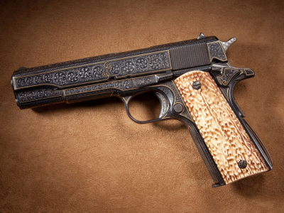 pistolet, man, inkrustatsiya, liniya, zolotom, 1911a1, gun, weapons, weapon, пистолет, красивый, инкрустация