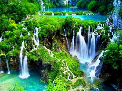 водопады, горы, красота