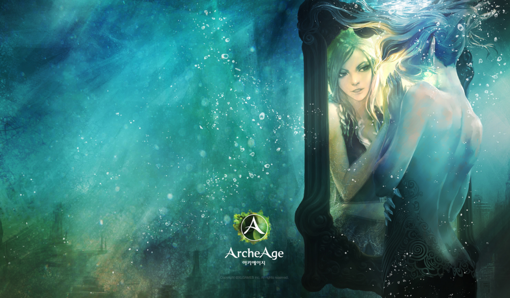 mmorpg, игра, archeage, mirror, reflection, elf, арт, мморпг, online, girl, game, art