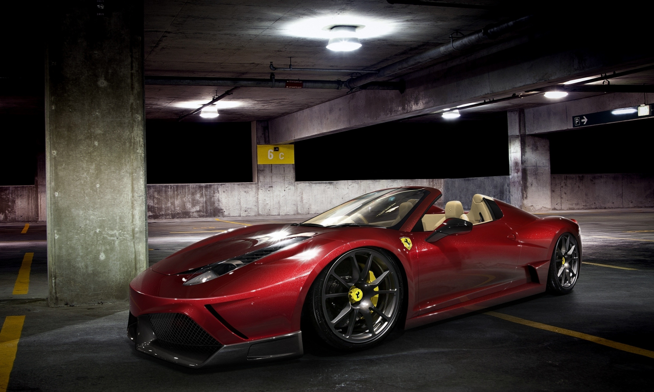 spider, parking, car, supercar, red, ferrari, night, 458, феррари, avto, спайдер