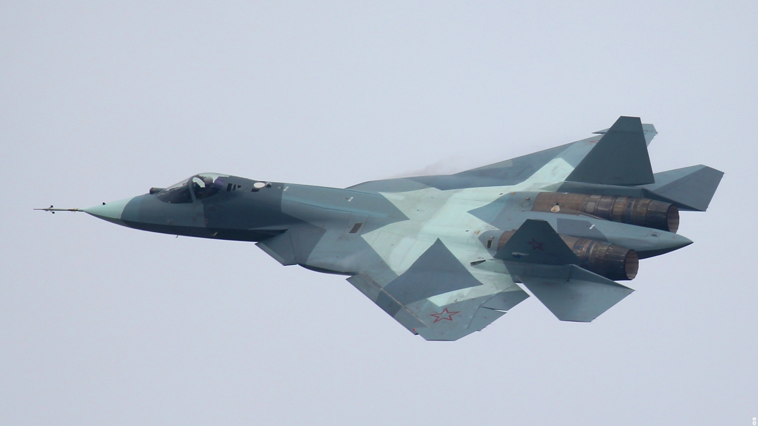 sukhoi, t-50-2, многоцелевой, российский, самолёт, небо