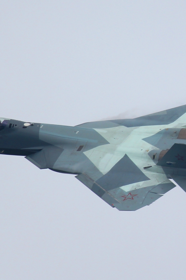 sukhoi, t-50-2, многоцелевой, российский, самолёт, небо