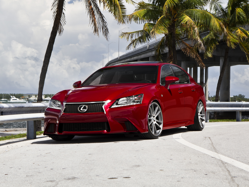 gs f, lexus, tuning, red