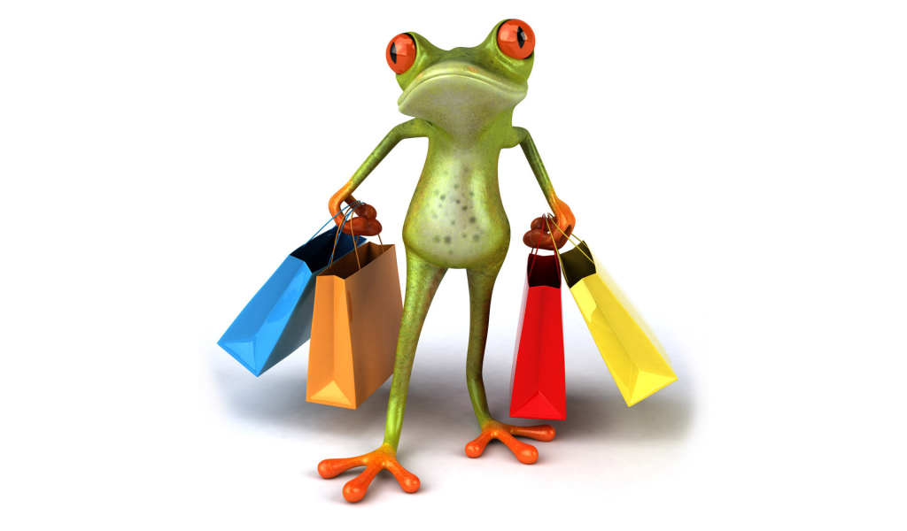 графика, free frog 3d, сумки, пакеты, покупки, лягушка