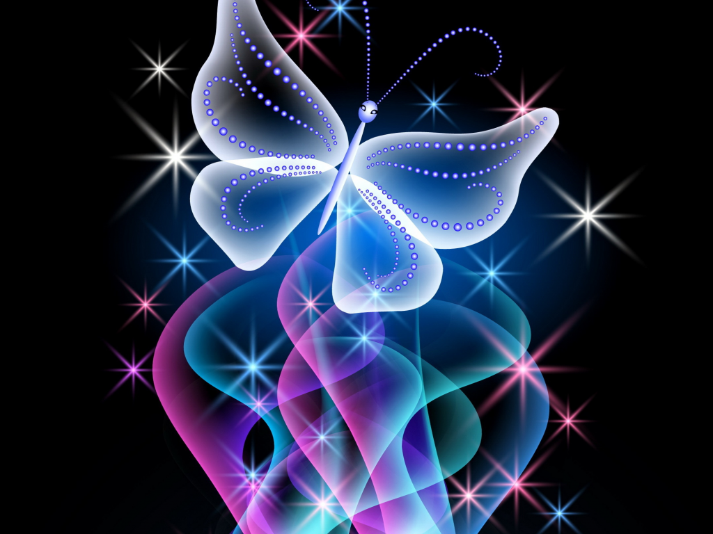 неоновая, pink, sparkle, neon, бабочка, design, abstract, blue, glow, butterfly