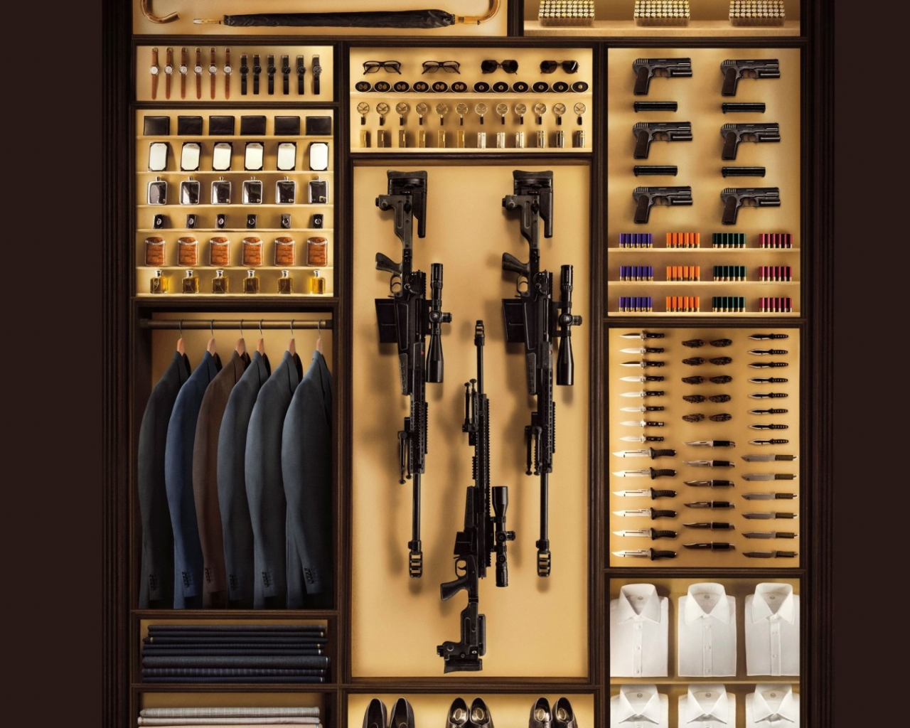 шкаф, одежда, оружие