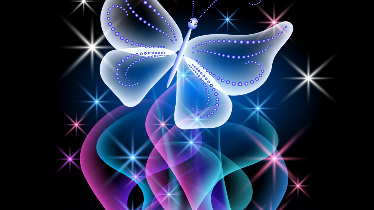 неоновая, pink, sparkle, neon, бабочка, design, abstract, blue, glow, butterfly