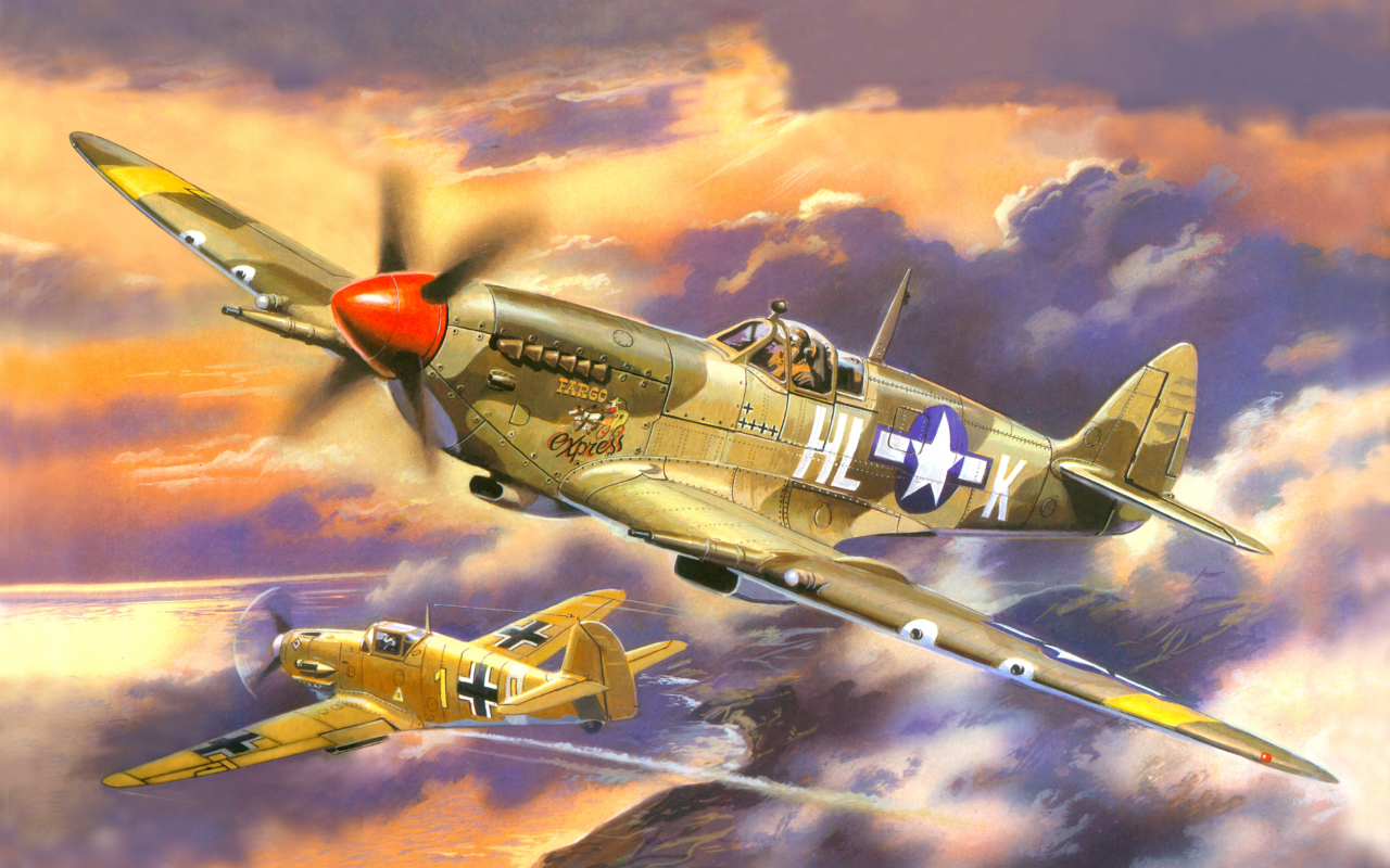 бой, арт, bf - 109e - 3, небо, самолёты, немецкий, воздушный