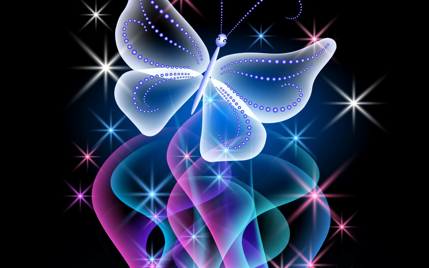 неоновая, pink, sparkle, neon, бабочка, design, abstract, blue, glow, butterfly