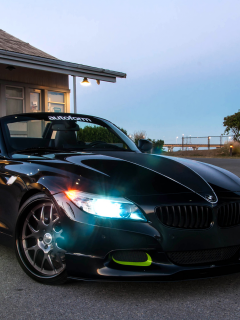 light, black, building, z4, trees, bmw, sky, tuning