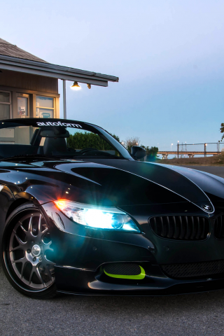 light, black, building, z4, trees, bmw, sky, tuning