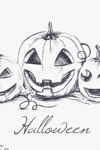 bats, halloween , хэллоуин, minimalism, hand drawing, evil pumpkins, creepy owl