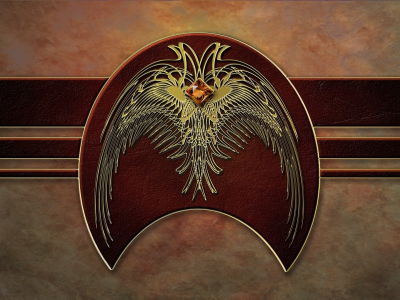 герб, птица, стена, крылья, флаг