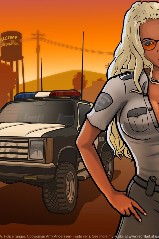 обоя, barbara, wallpapers, grand thef autosan andreas, girl, игра, game, police, gta