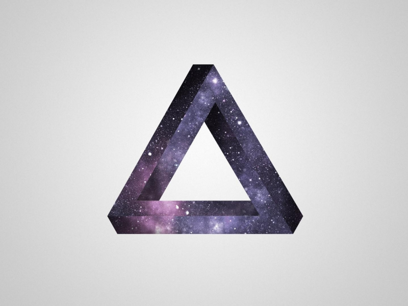 triangle, треугольник, звёзды, space, минимализм, космос