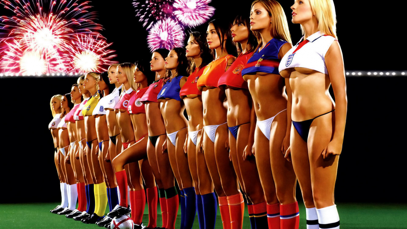 девушки, игры, футбол