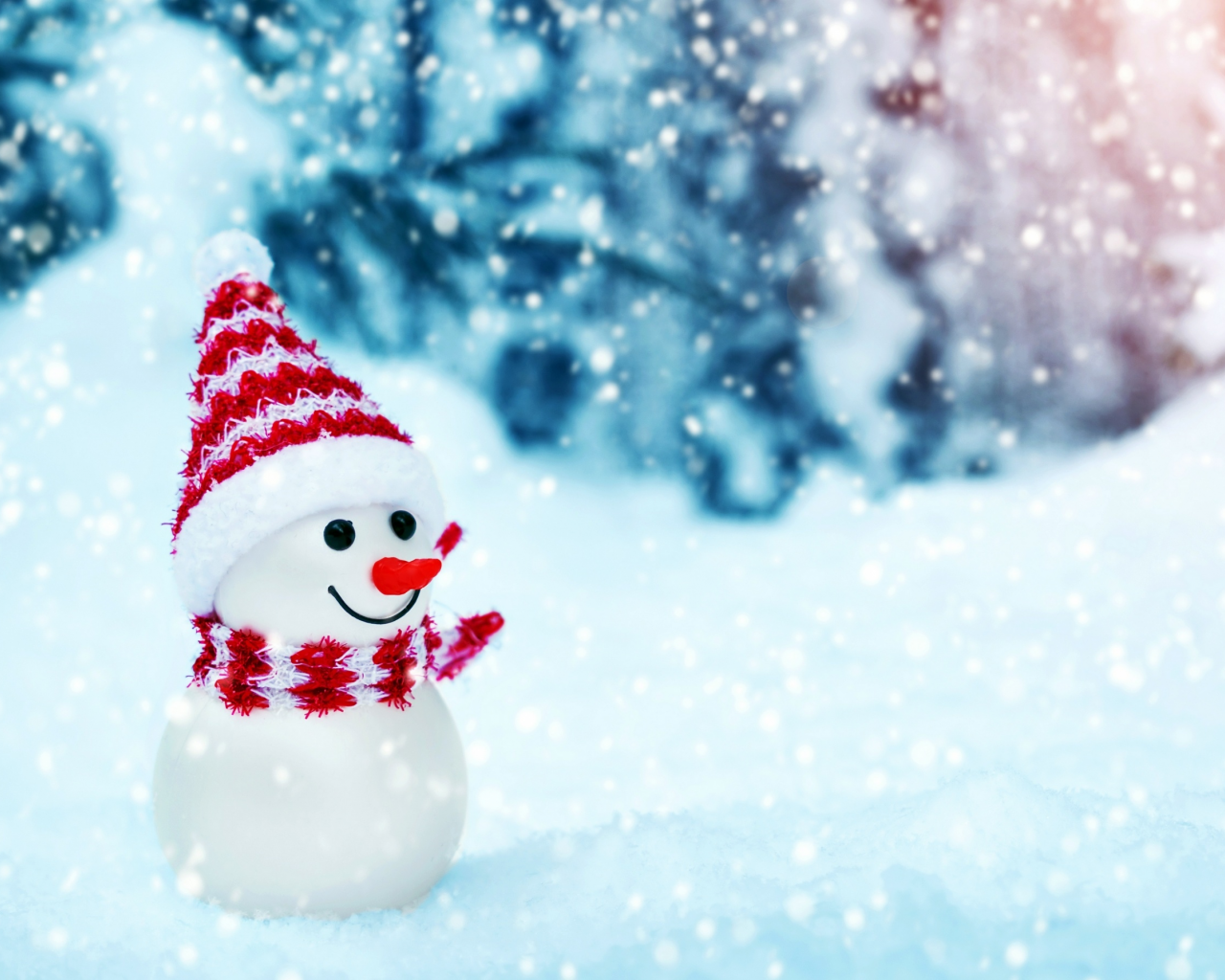 winter, christmas, snow, snowman