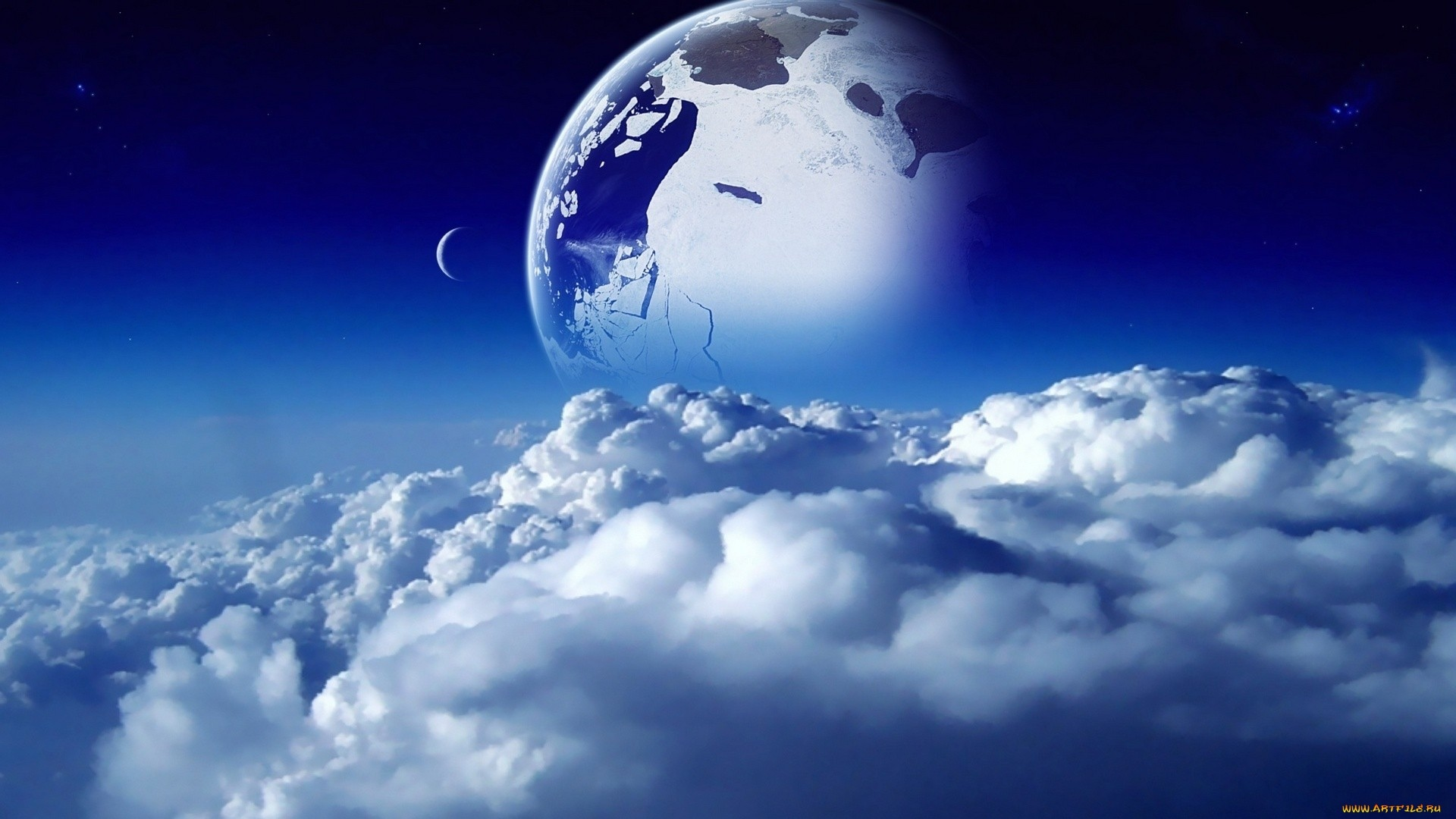 облака, планета