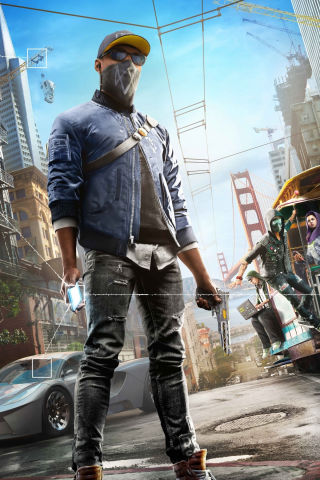 watch dogs 2, парень, пистолет, сан франциско, машина, пистолет