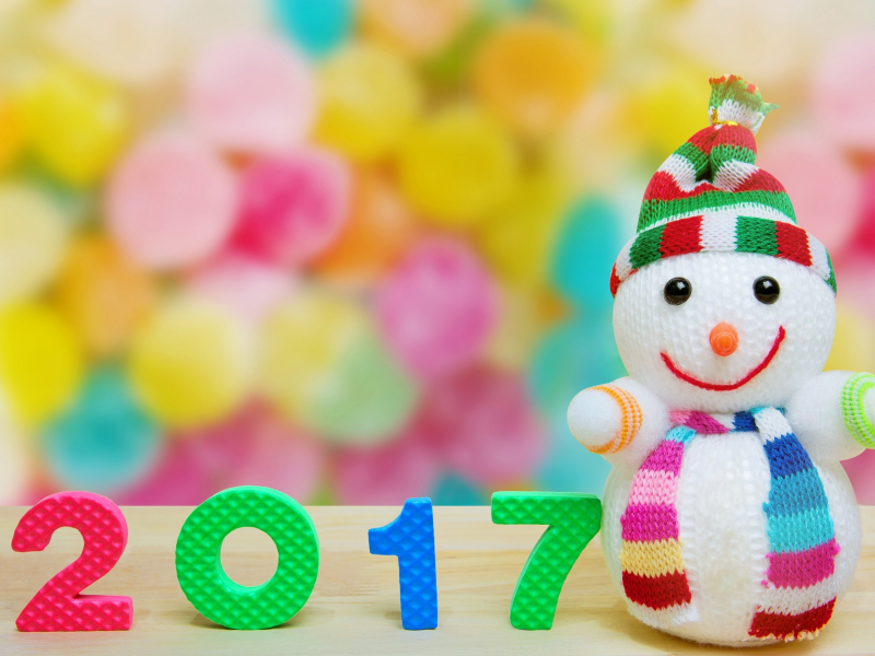 new year, christmas, 2017, snowman