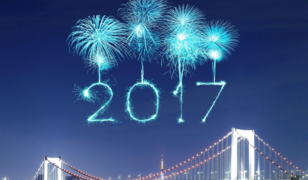 new year, fireworks, happy, 2017