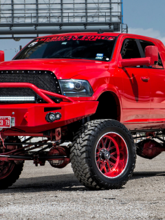 dodge, ram, american force, пикап, улица, машина, тюнинг