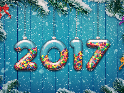 new year, holiday decoration, 2017, happy