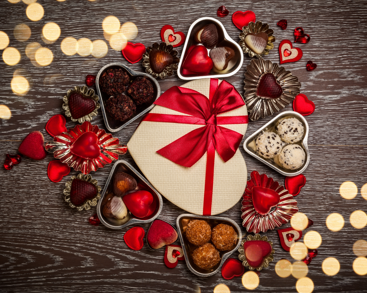 день святого валентина, сладости, конфеты, шоколад, доски, сердце