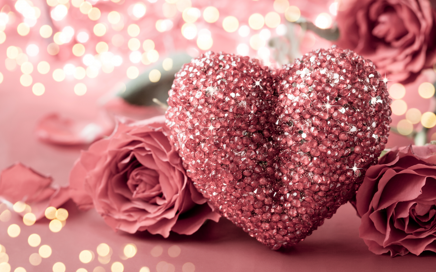 день святого валентина, розы, крупным планом, сердце, розовый