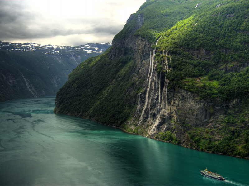 норвегия, горы, реки, водопады