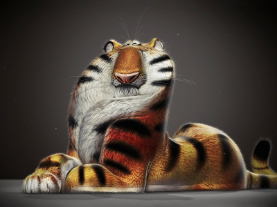 tiger, арт, рисунок, тигр