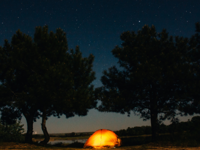 природа, ночь, палатка