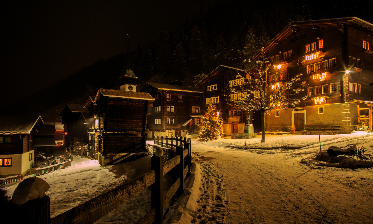 зима, швейцария