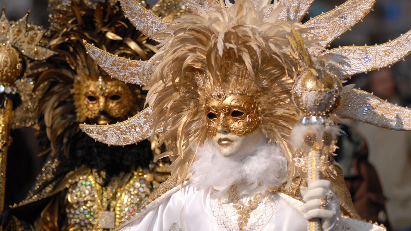 венеция, золотой, белый, маски, костюмы, черный, фото, карнавал