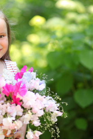 child, маленькая, ребенок, цветы, flowers, девочка