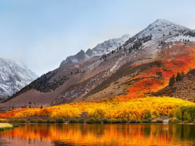 природа, горы, осень, озеро