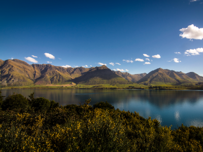 новая зеландия, горы, озеро