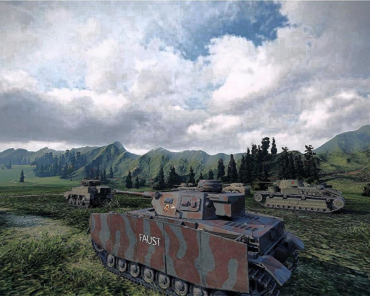 world of tanks, танки, фон, танк германии, pz iv h, в бою