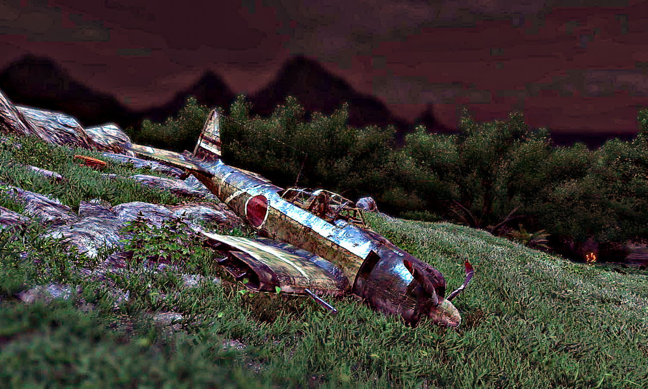 far cry 3, пейзаж, разбитый самолет, джунгли