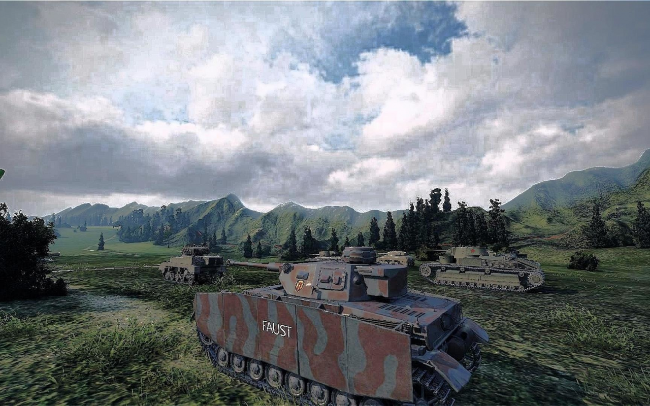 world of tanks, танки, фон, танк германии, pz iv h, в бою