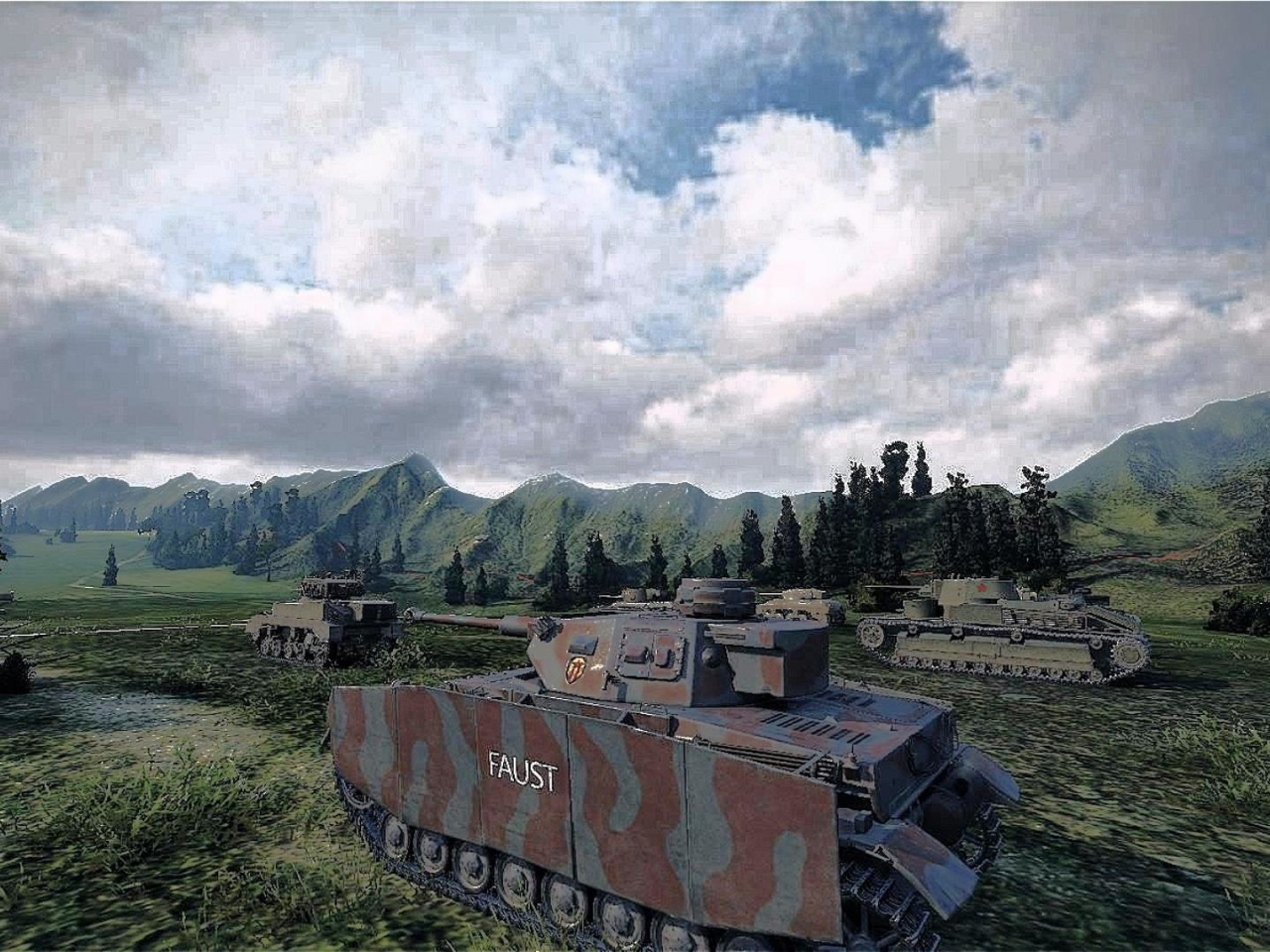 world of tanks, танки, фон, танк германии, pz iv h, в бою