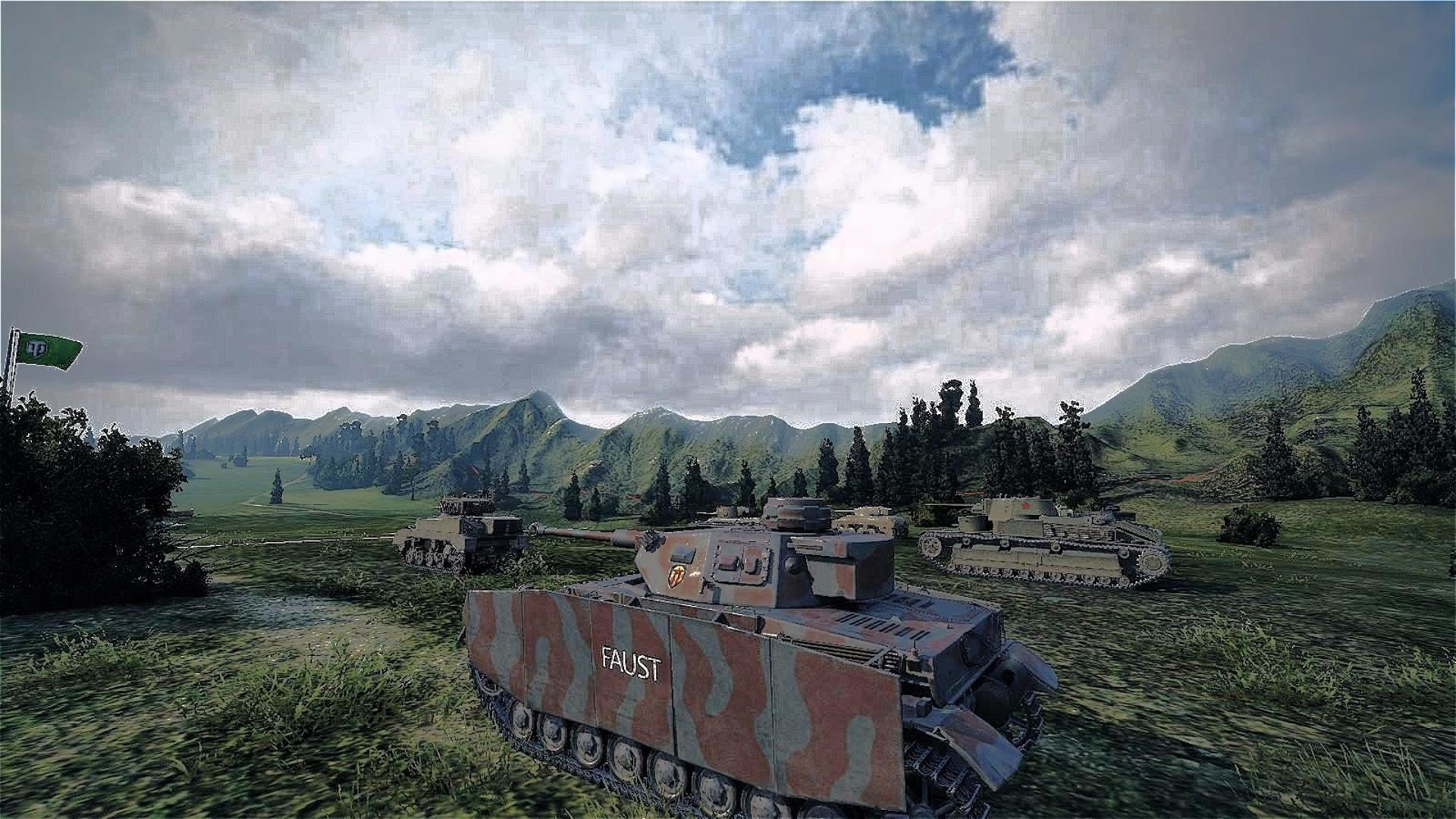 world of tanks, танки, фон, танк германии, pz iv h, в бою