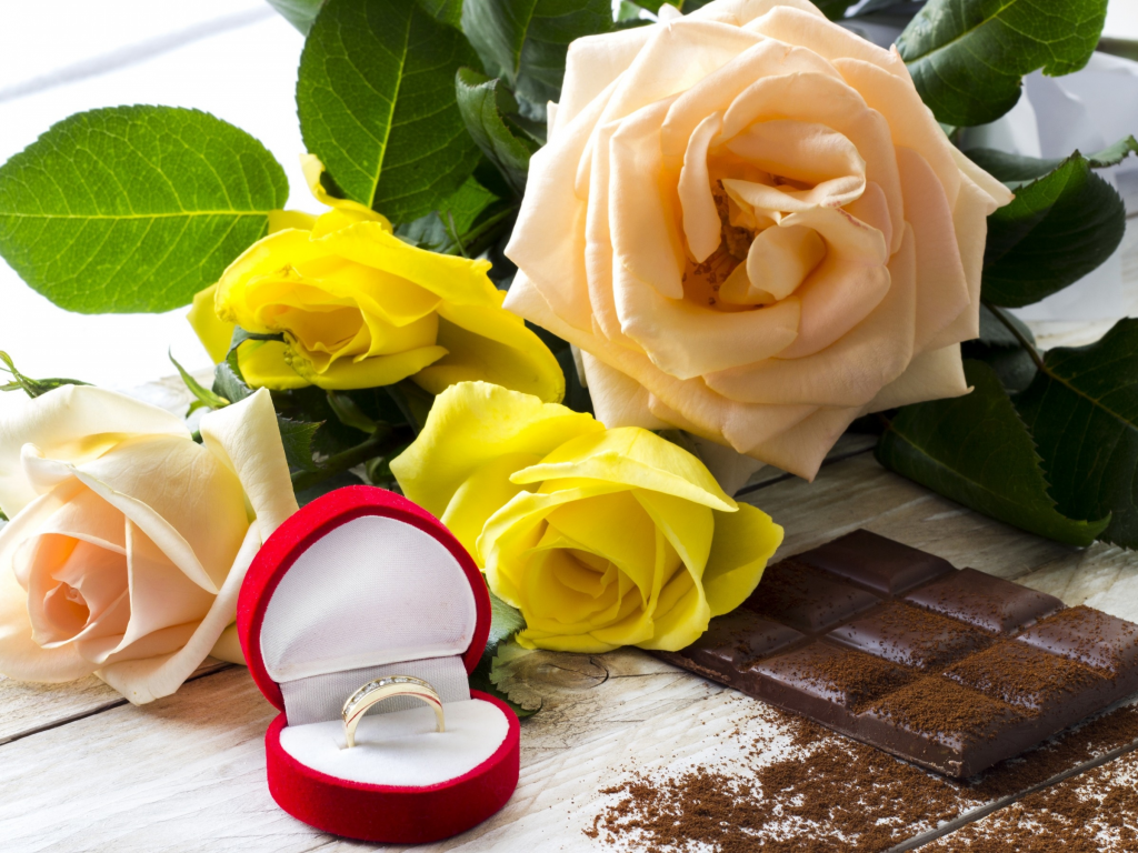 розы, chocolate, сладкое, ring, шоколад, roses, кольцо