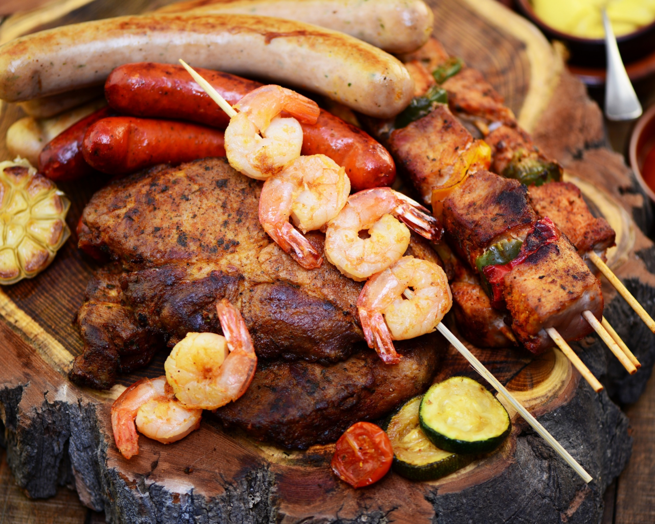 мясо, products, креветки, соус, колбаса, шашлык, sausage, овощи, shrimp, meat