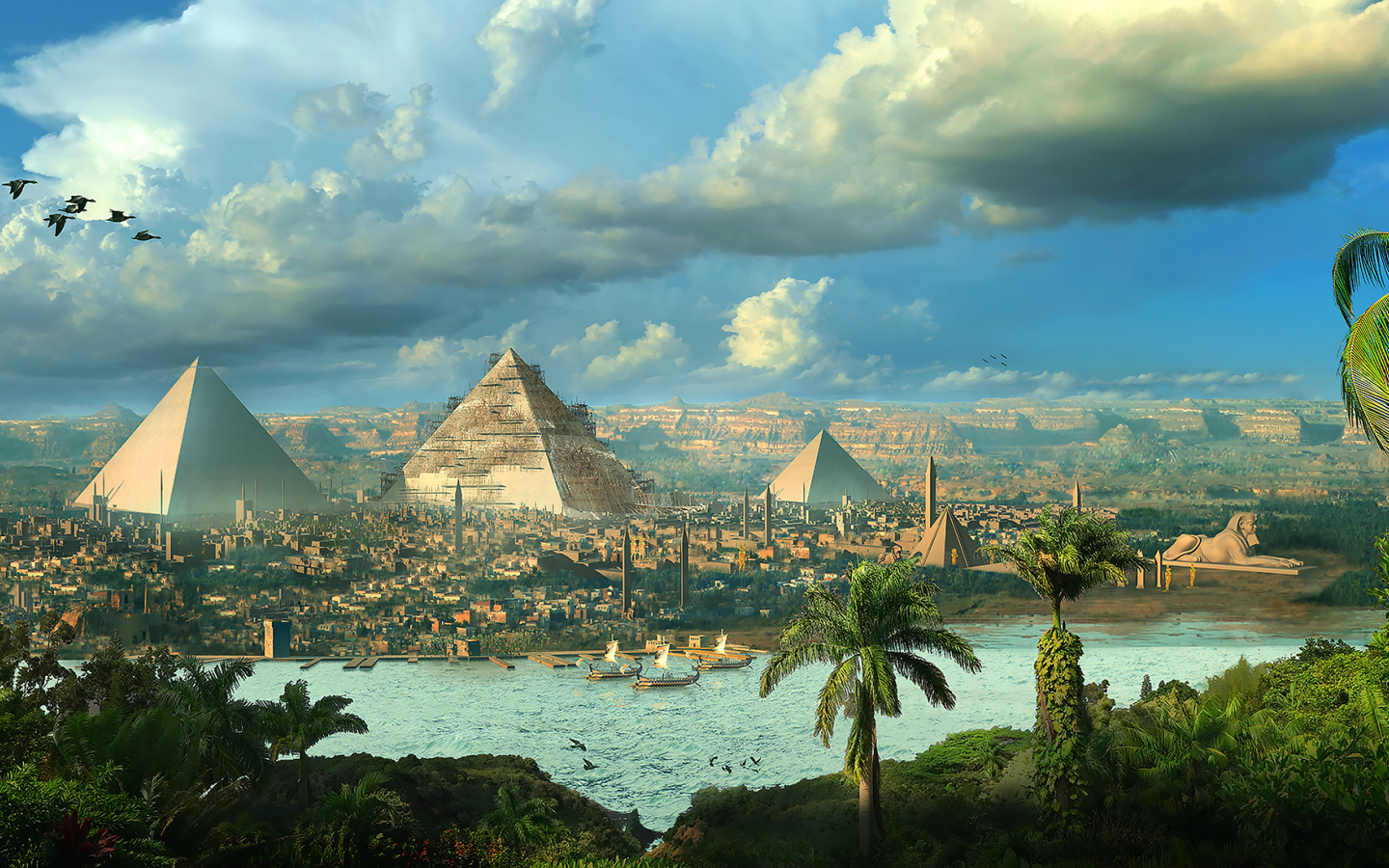 египт, постройка, пирамиды, egypt, pyramid, building, matte, front, panorama, past, sky, up, see, sun, summer, sky, nice, wide
