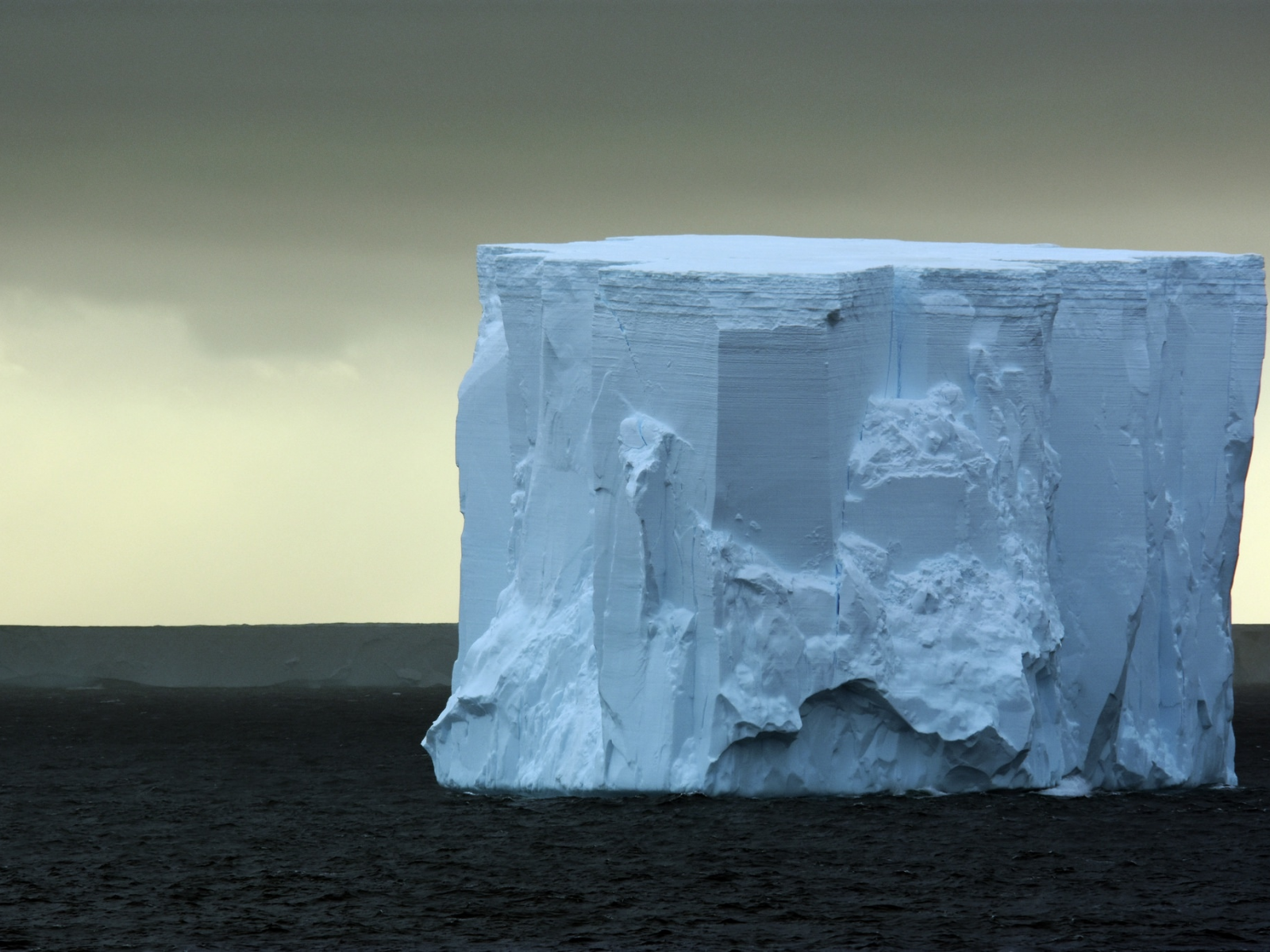 sea, iceberg, storm